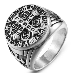 Venta al por mayor Venta caliente joyería de moda Vintage Acero inoxidable Cruz Punk Hip Hop <span class=keywords><strong>anillo</strong></span> para <span class=keywords><strong>hombre</strong></span> regalo - Product Image 1