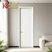 Portes intérieures en bois massif composite polymère sur mesure, design moderne pour appartement, chambre, salle à manger, hôtel, salle de bain, villa, école