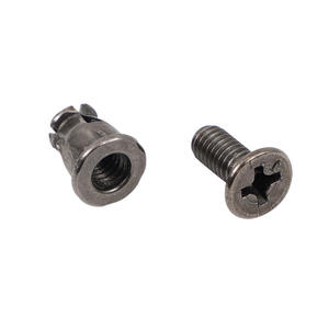 Vis d'expansion moderne en acier au carbone M4 avec écrou intégré pour renforcement de meubles et armoires, installation facile, robuste et durable GQK - Product Image 1