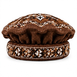 Gorros Afganos de Diseño para Hombre, Color Naranja Óxido, Lana Pakol, Tradicionales Chitrali, Hechos a Mano, Gorro de Invierno Suave, Sombrero Tribal, Gorros Afganos para Hombre - Product Image 4