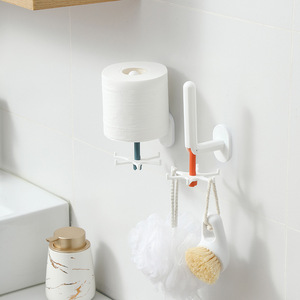 Time Machine Wall Mount <b>Hook</b> Set 6 Claw Rotating Multifunctional No Drill Adhesive <b>Kitchen</b> Storage - Product Image 2