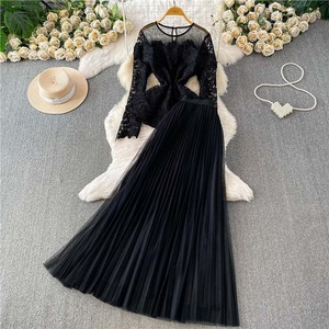 Women's Two Piece <b>Chiffon</b> Lace <b>Skirt</b> Set V-neck Spaghetti Strap Pleated Maxi <b>Skirt</b> High Waist A-Line Casual Daily Outfit - Product Image 1