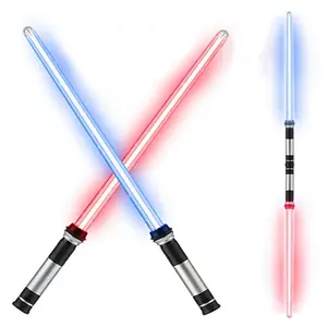 2 pz/set spada Laser giocattoli per bambini sciabola luminosa Jedi Sabre Laser spada illuminano Led lampeggiante Lightstick bagliore nel buio