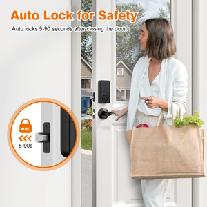 Amerikaans type wachtwoord vingerafdruk deurslot klein Tuya app slimme digitale drukknop deursloten met sleutel - Product Image 6