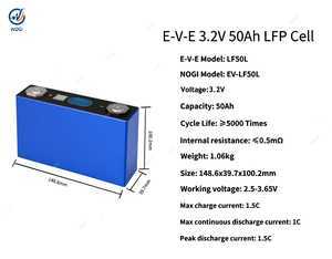 Batterie prismatique originale EV E 50Ah LFP, cellule 3.2V LiFePO4 rechargeable, 5000+ cycles, longue durée de vie, batterie LFP - Product Image 2
