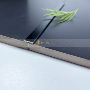 EX022 Modern Metal T Channel Tile Trims Stainless Steel Edge Trim <b>Strip</b> Waterproof Durable Ceramic <b>Floor</b> <b>Transition</b> - Product Image 3