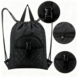 사용자 정의 로고 졸라매는 끈 여행 보관 방수 스포츠 배낭 옥스포드 체육관 졸라매는 끈 가방 재사용 가능한 큰 졸라매는 끈 배낭 - Product Image 2