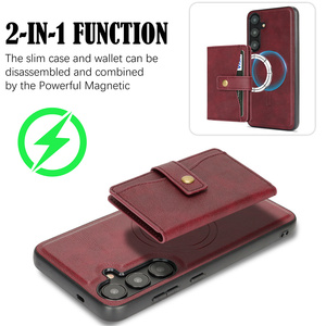 Étuis de téléphone personnalisables avec logo en cuir PU, porte-cartes magnétique puissant pour <span class=keywords><strong>Samsung</strong></span> A17 A16 A35 S25 S24 S23 S22 Ultra A56 - Product Image 3