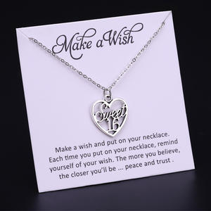 Migliore Amico Corona Luna Stelle Del <span class=keywords><strong>Cuore</strong></span> con Strass di Cristallo Stella di Esprimere un Desiderio Dolce 16 Torta Di Compleanno del Regalo Dei Monili di Collane - Product Image 2