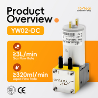 Pompe à diaphragme miniature YW02 A-DC 24V basse pression OEM silencieuse auto-amorçante 12V petite taille EPDM