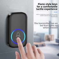 Dispositivo de Alerta para Personas con Discapacidad Auditiva, Sordas o con Problemas de Habla, de Largo Alcance, Alto Volumen, con Luz Intermitente, Botón de Emergencia para Personas Mayores, Música, Timbre Inalámbrico
