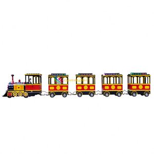 รถไฟฟ้าท่องเที่ยวกลางแจ้ง อุปกรณ์สวนสนุกแบบไร้ราง สำหรับห้างสรรพสินค้า นั่งได้ 18 คน ใช้เวลา 8 ชั่วโมง ทำจากไฟเบอร์กลาส กำลังไฟ 2.4 กิโลวัตต์ - Product Image 3