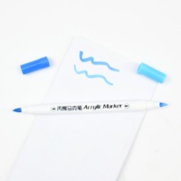 Ensemble de marqueurs acryliques à double pointe en plastique vibrant de 48 couleurs avec tête de pinceau souple pour graffitis multi-surfaces et peinture DIY