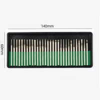 30 pièces de pointe de meulage diamant gravure sculpture polissage pour verre pierre de jade 2.35/3mm foret outil rotatif