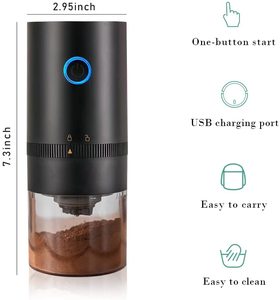 High Performance Rechargeable Coffee Burr Black <b>Usb</b> Coffee Mill Coffee Rechargeable Coffee - Product Image 1