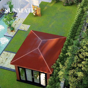 Véranda en aluminium, jardin <span class=keywords><strong>d</strong></span>'hiver, terrasse, toit de véranda, solarium 4 saisons, couverture de patio, véranda autoportante, installation facile - Product Image 5