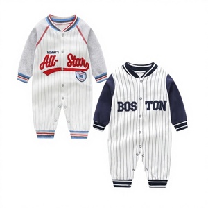 Ropa de Bebé DNW Primavera/Otoño, 100% Algodón Tejido, Mamelucos Sólidos para Recién Nacidos, con Botones a Presión, Manga Larga, para Bebés y Niños Pequeños - Product Image 2