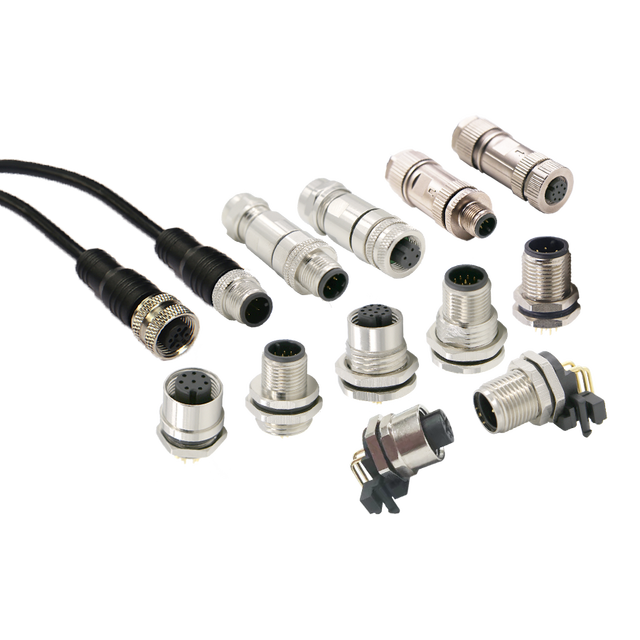 Industrial IP67 M5 M8 M9 M16 M23 7/8 2 3 4 5 6 7 8 9 10 12 13 14 Pin Circular Waterproof M Connector 3 Cable Wire Connector