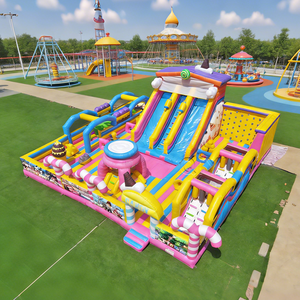 Parc gonflable de qualité commerciale avec parcours d'obstacles et murs d'escalade pour événements en plein air et centres d'amusement - Product Image 1