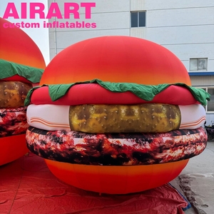 Hamburger gonflable géant <span class=keywords><strong>de</strong></span> 3,4 m <span class=keywords><strong>de</strong></span> haut avec logo imprimé gratuit, modèle alimentaire gonflable pour les restaurants <span class=keywords><strong>de</strong></span> restauration rapide - Product Image 3