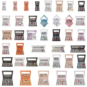 Wholesale empty eye shadow DIY your own pallet logo private label custom makeup eyeshadow palette