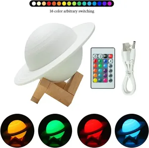 New Original Planet Lamp Saturn <b>Light</b> Bedroom Bedside Lamp <b>Night</b> <b>Light</b> USB Rechargeable Touch Style New Strange Lamp - Product Image 3