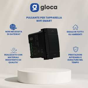 Botón de Obturación Inteligente Gloca con Wifi, 110-240V 2A Máx., Control Remoto Integrado, Diseño Minimalista de Plástico para Uso Doméstico - Product Image 2