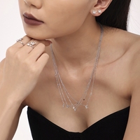 Collier Pendentif Alphabet 26 Lettres en Zirconium Plaqué PVD Joolim, Étanche, Tendance et Élégant, en Acier Inoxydable, Vente en Gros