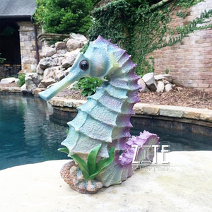 Escultura de Caballito de Mar de Resina y Fibra de Vidrio para Parque de Atracciones - Product Image 3