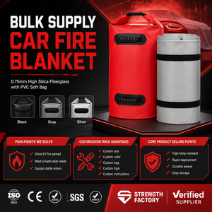 <span class=keywords><strong>Couverture</strong></span> anti-feu d'urgence pour voiture, pour le contrôle des incendies de batteries de véhicules <span class=keywords><strong>électrique</strong></span>s, fabrication sur mesure, fourniture OEM - Product Image 1