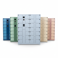 Système de casiers intelligents en métal pour l'extérieur, avec serrure électronique, durable, résistant à la rouille, assemblé, pour rangement, armoires, gymnase, supermarché