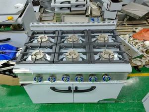 Cucina Professionale <span class=keywords><strong>da</strong></span> Ristorante in Acciaio Inox con 6 Fuochi <span class=keywords><strong>a</strong></span> <span class=keywords><strong>Gas</strong></span>, Griglia <span class=keywords><strong>a</strong></span> Pietra Lavica e Forno - Product Image 4