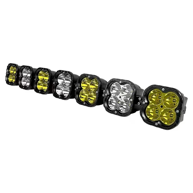 JOPOWER New Square Driving Light 7 Pods Off-Road LED Light Bar with DRL Kit for UTV ATV 4x4 Offroad