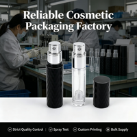 Flacon de parfum en plastique rechargeable, flacons vides pour échantillons 5 ml, flacon de parfum en plastique rechargeable avec pulvérisateur à pompe, cosmétique