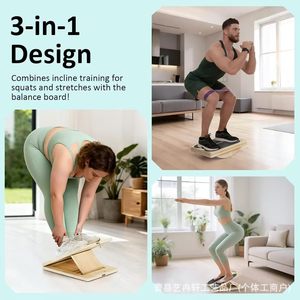 Tabla de equilibrio de madera antideslizante para yoga, pilates, entrenamiento del core y ejercicios de fitness. - Product Image 2