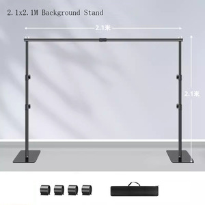Factory Background Stand <strong>Pipe</strong> and Drape Telescopic Backdrop Stand with Base Plates Paper Stand <strong>Frame</strong> Support - Product Image 2