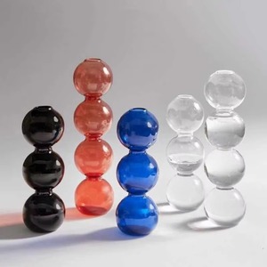 Parametri del prodotto: Nome: Vaso in vetro a bolle Colore: Come da immagine Materiale: Vetro Confezione include: 1 pz X Vaso in vetro a bolle Nota - Product Image 6