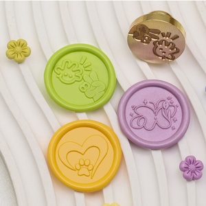 <strong>Simple</strong> Cute Style Wax <strong>Seal</strong> Stamp Solid Brass Head with Animal Dandelion Heart Design for Envelope Sealing Journal Decoration - Product Image 2