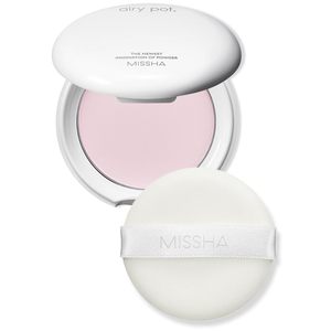 Poudre compacte rose Missha Airy Pot 5g, poudre fixante translucide pour un fini naturel et éclatant - Product Image 1