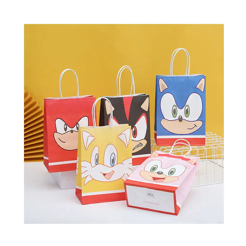 New Animal Kraft Paper Bag Themed Party Favors Cartoon Animal Designed to Baby Boys and Girls Goodies Paper Bags