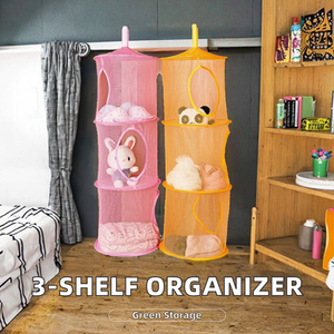 Organizador Moderno de 3 Niveles para Colgar, Diseño de Tela Ecológica con Bolsas Comprimidas al Vacío para Sala de Estar - Product Image 5