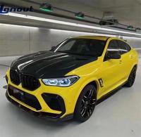 Kit de Carrocería de Fibra de Carbono Forjada para BMW X6 G06, Estilo LD, Alerón Delantero, Divisor Trasero, Faldones Laterales, Rejilla
