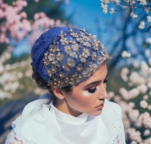 Accesorio de Sombrero de Encaje de Alta Gama para Mujer - Ecológico, Transpirable, Estilo Islámico, Apto para Todas las Estaciones - Product Image 1