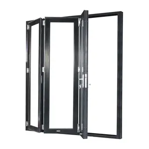 Alluminio porta singola esterna con vetro non pieghevole con dimensioni standard Australia porte pieghevoli interne di vetri e alluminio
