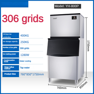 Máquina de Hielo Comercial Eléctrica Independiente de Acero Inoxidable de 500 kg por Día con Control Táctil Automático - Product Image 4