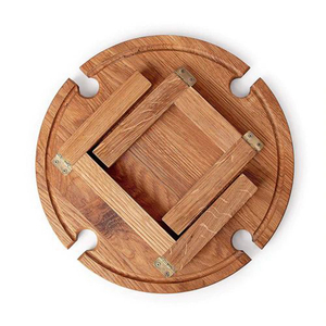 <span class=keywords><strong>Plateau</strong></span> <span class=keywords><strong>de</strong></span> service en bois portable moderne avec porte-bouteille <span class=keywords><strong>de</strong></span> vin, support à verres, bois naturel, mobilier d'extérieur <span class=keywords><strong>pour</strong></span> <span class=keywords><strong>table</strong></span> <span class=keywords><strong>de</strong></span> plage - Product Image 6