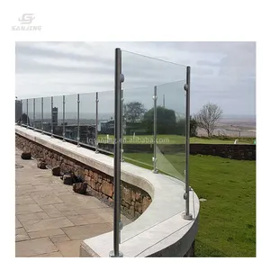 不锈钢玻璃水池栅栏龙头玻璃栏杆