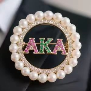 Customizable <strong>AKA</strong> Delta Sorority Greek Letter Fashion Wedding Accessories <strong>Brooch</strong> - Product Image 2