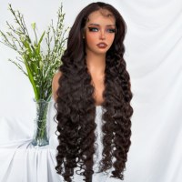 Perruques synthétiques Kemy Hair 32 pouces, ondulations profondes, longues boucles en forme d'œuf, ondulations lâches, fibre synthétique résistante à la chaleur, perruques en dentelle de luxe pour femmes