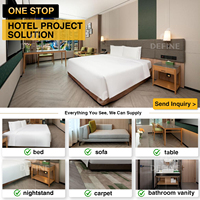 Ensemble de mobilier d'hôtel moderne et luxueux, durable et écologique, pour projets clés en main commerciaux, chambre d'hôtes, OEM ODM, personnalisable
